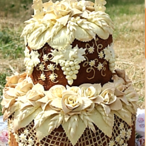 Свадебный каравай, хлеб. Свадебный торт, фото 22