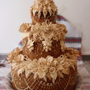 Весільний коровай, хліб. Весільний торт, фото 3