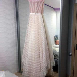 Весільна сукня (біло-рожева) М, фото 5