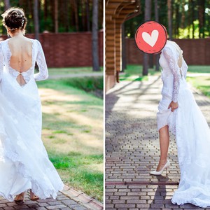 Весільна сукня з шлефом