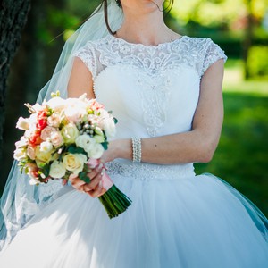 Продам білу весільну сукню, фото 7
