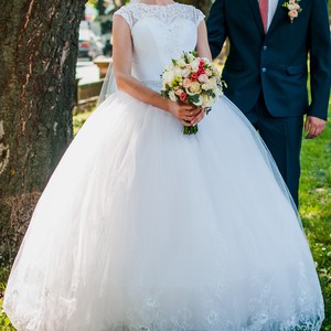 Продам білу весільну сукню, фото 3