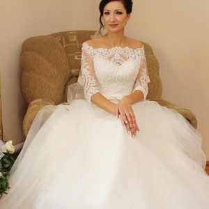 Весільна сукня + накитка, фото 4