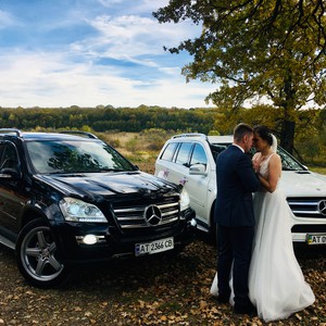 Весільний кортеж Mercedes GL Чорний та Білий, фото 1